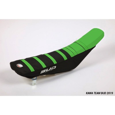 Housse selle BUD Trac. melt 125/250KX03/08+250KXF04/05 Gr/bk - bk lin 