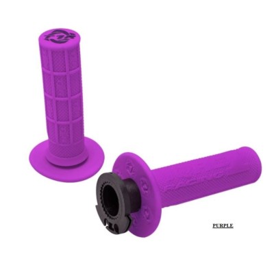 Poignées Torc1 DEFY MX Lock On 1/2 waffle 4T Pink 