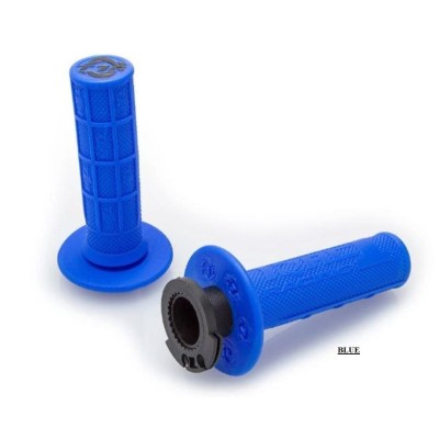 Poignées Torc1 DEFY MX Lock On 1/2 waffle 2T Blue 