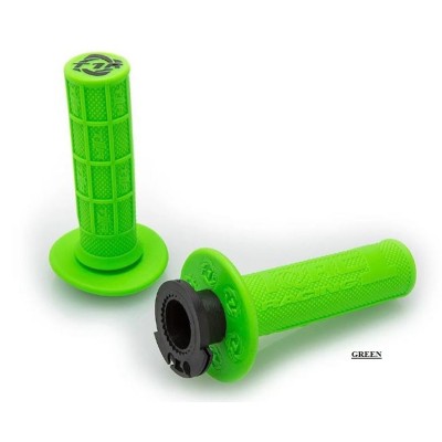 Poignées Torc1 DEFY MX Lock On 1/2 waffle 2T Red 