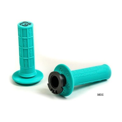 Poignées Torc1 DEFY MX Lock On 1/2 waffle 2T Red 