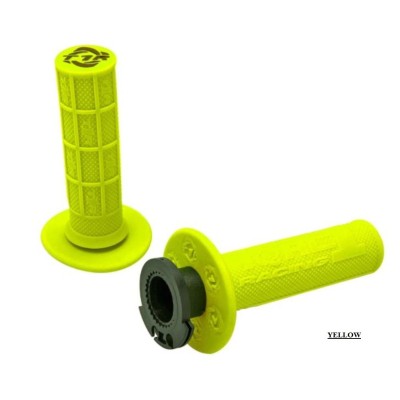 Poignées Torc1 DEFY MX Lock On 1/2 waffle 2T Green 