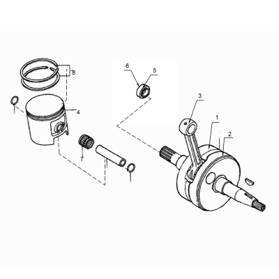 Segments piston Honda T500 -set 
