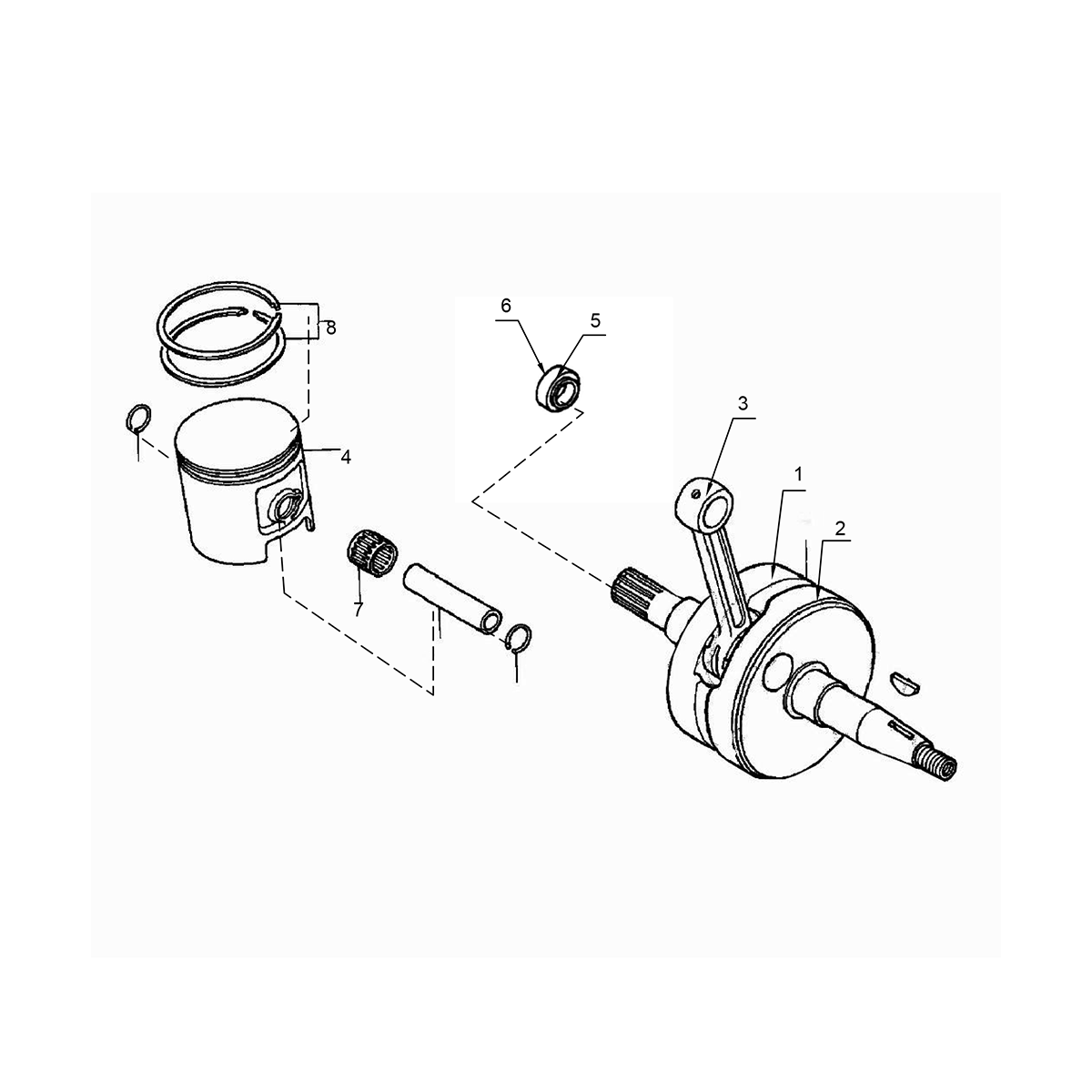 Segments piston Honda T500 -set 