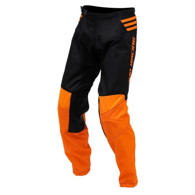 Pantalon Enfant Bud Racing GP Lazer Orange Fluo Noir  