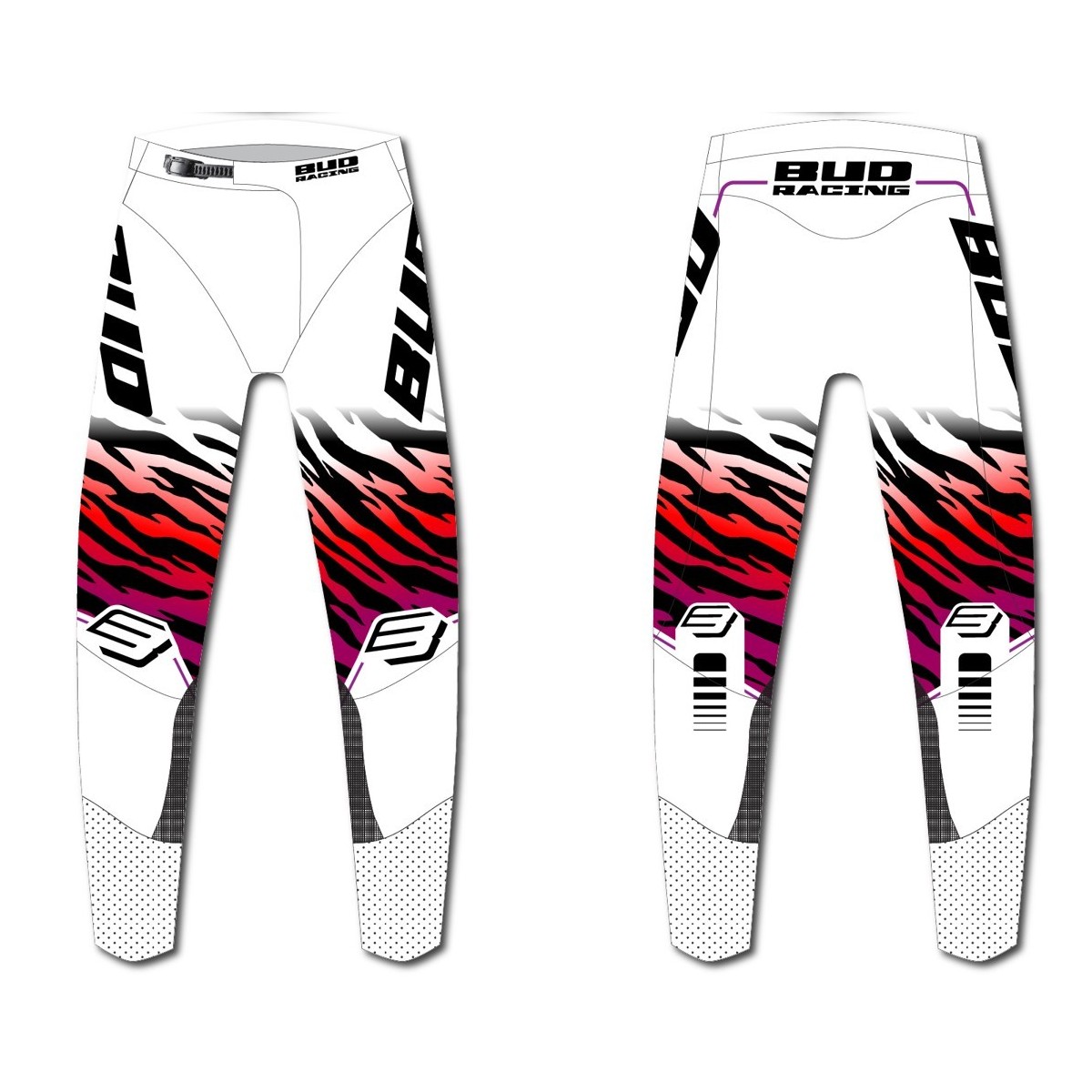 Pantalon Enfant Bud Racing GP Zebra WSX Blanc Edition Limitée 