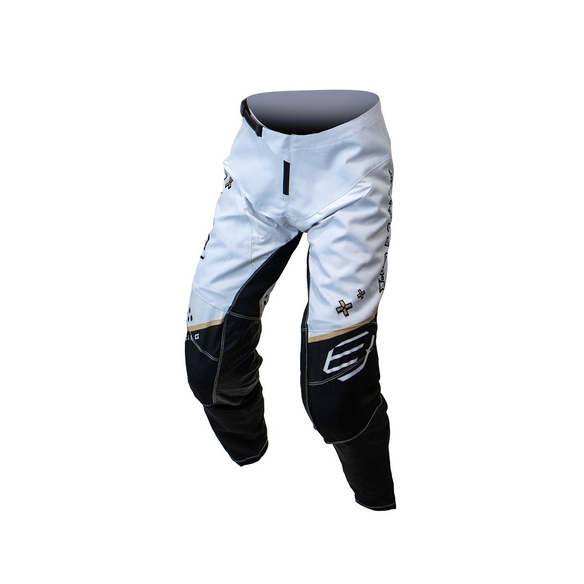 Pantalon Bud Racing GP Error 404 Blanc Noir Or Mat 