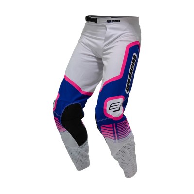 Pantalon enfant Bud Racing GP Neon Violet Rose Fluo Blanc 