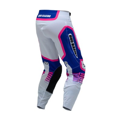 Pantalon enfant Bud Racing GP Neon Violet Rose Fluo Blanc 