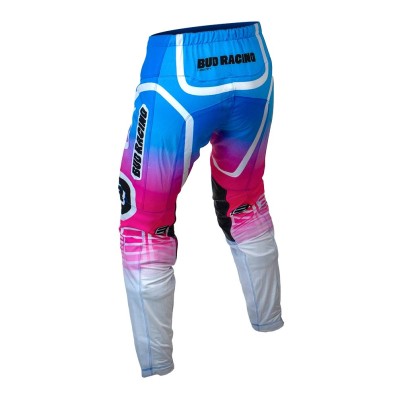 Pantalon enfant Bud Racing GP Neon Pastel Bleu Rose fluo 