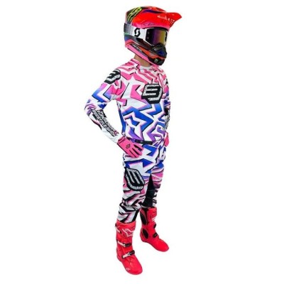 Pantalon Bud Racing GP Edition limitée Air Contest 24 Violet Rose Blanc 