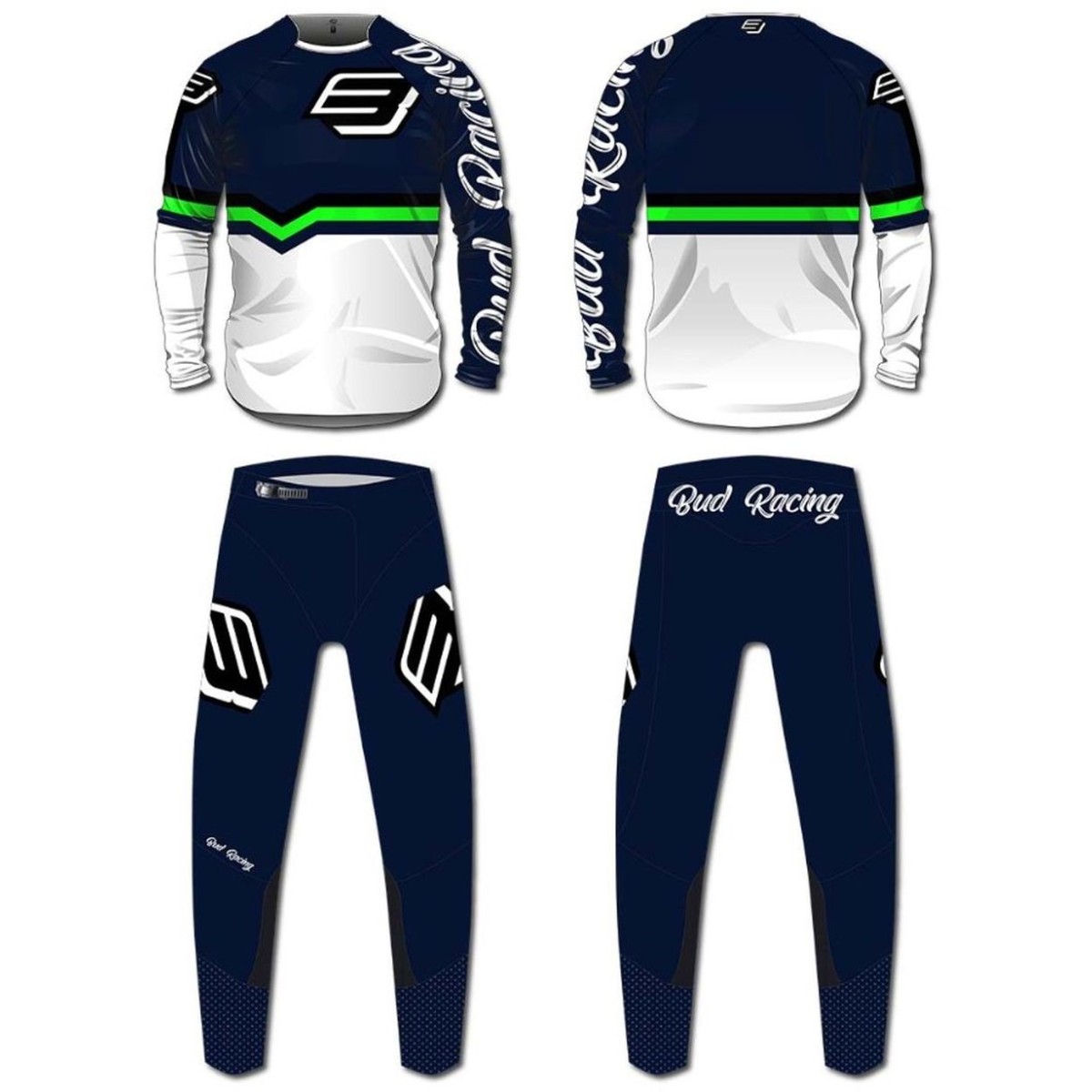 Maillot Bud Racing 95’ 2.0 Marine Blanc Vert 