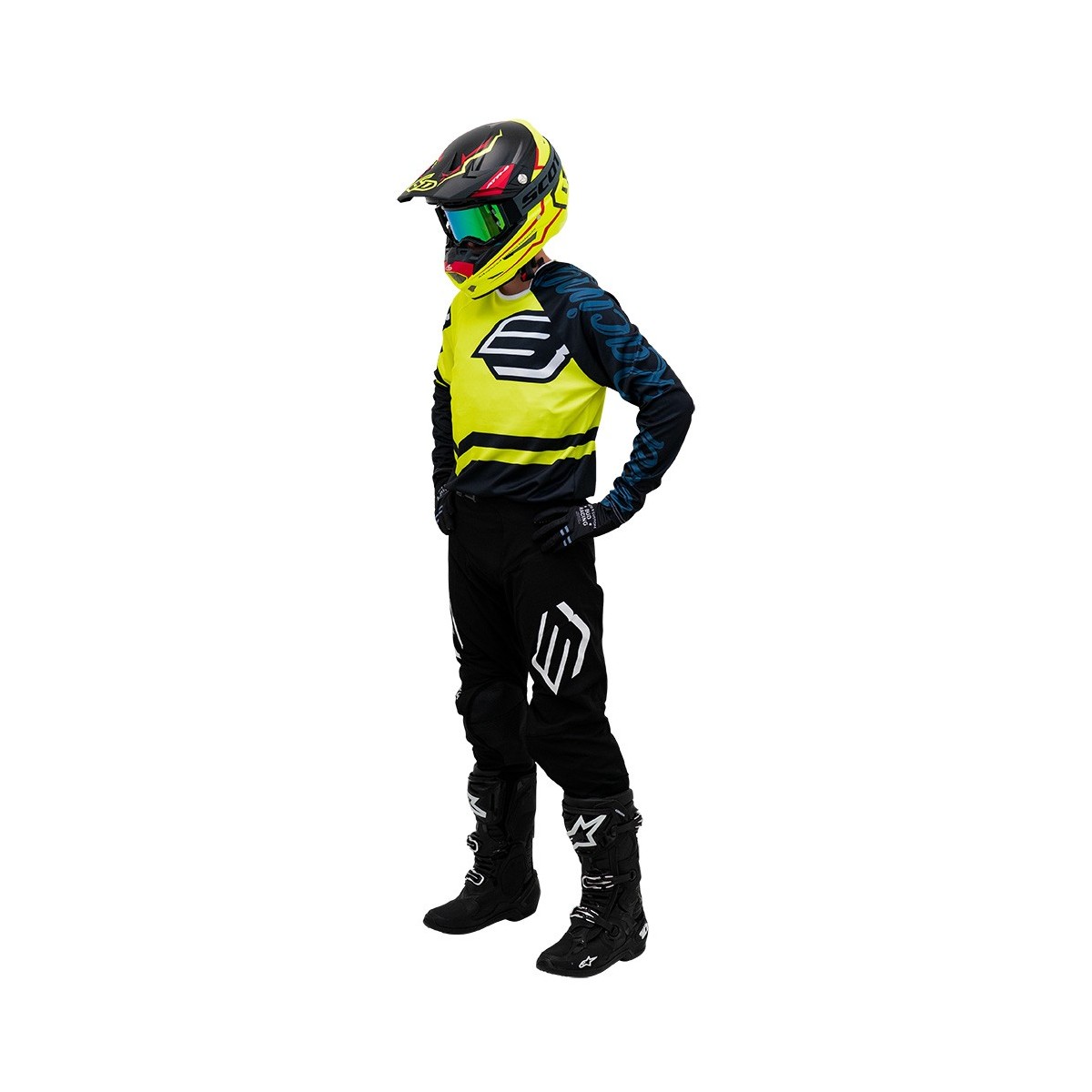 Maillot Enfant Bud Racing 95’ 2.0 Jaune Fluo Noir  