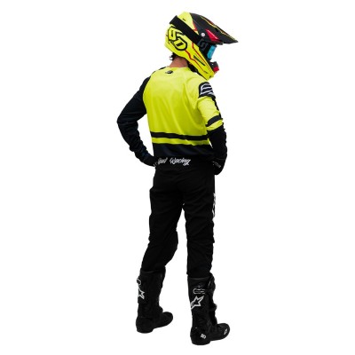 Maillot Enfant Bud Racing 95’ 2.0 Jaune Fluo Noir  
