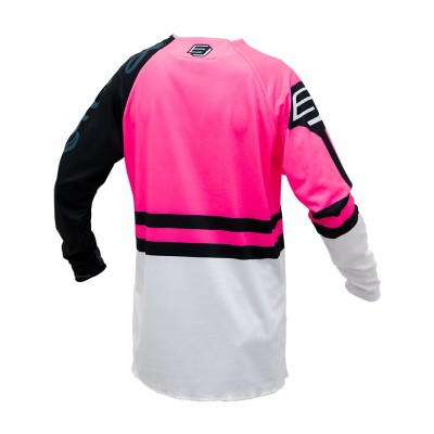 Maillot Bud Racing 95’ 2.0 Rose Fluo Blanc  