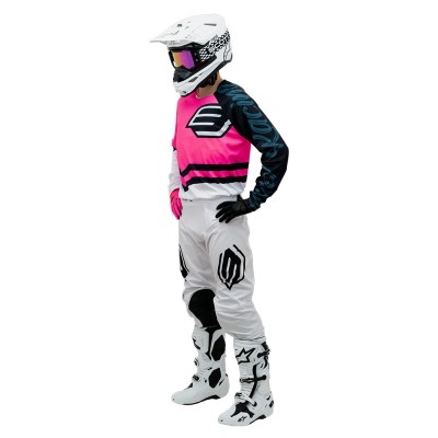Maillot Enfant Bud Racing 95’ 2.0 Rose Fluo Blanc  