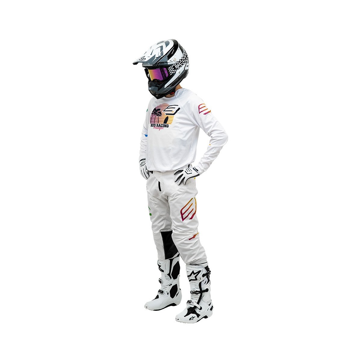 Maillot Bud Racing Sunset Blanc  