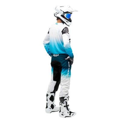 Maillot Bud Racing Lazer Turquoise Blanc /  