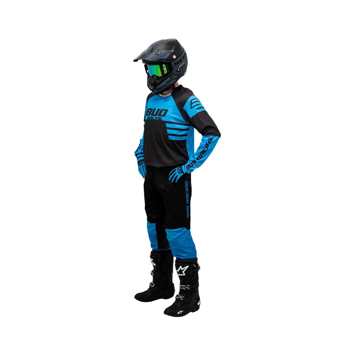 Maillot Bud Racing Lazer Bleu Electrique Noir  