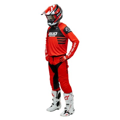 Maillot Enfant Bud Racing Lazer Rouge Noir  