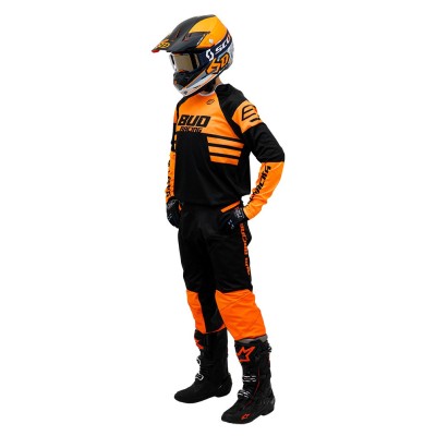 Maillot Enfant Bud Racing Lazer Orange Fluo Noir  