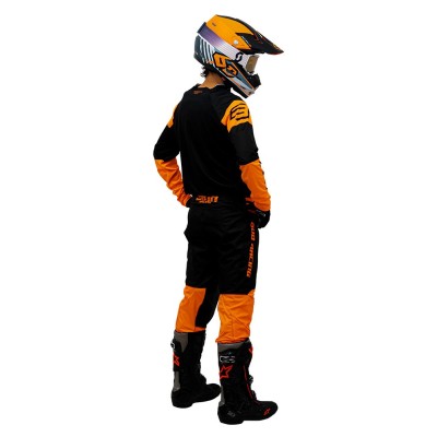 Maillot Enfant Bud Racing Lazer Orange Fluo Noir  