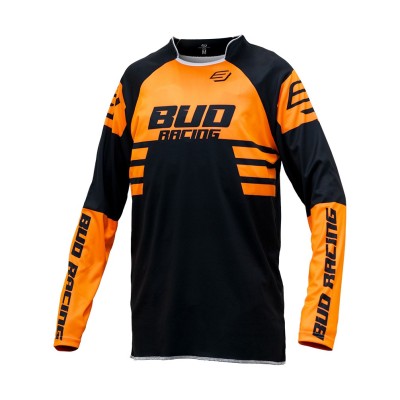 Maillot Enfant Bud Racing Lazer Orange Fluo Noir  