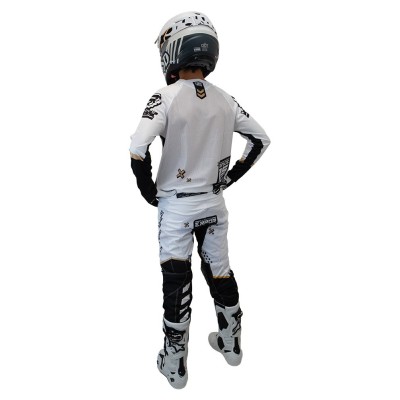 Maillot Bud Racing Error 404 Blanc Noir Or Mat 