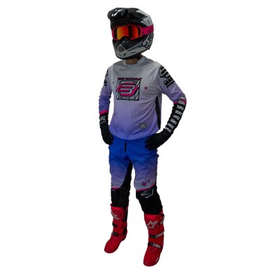 Maillot Enfant Bud Racing Error 404 Lavande Rose Noir 