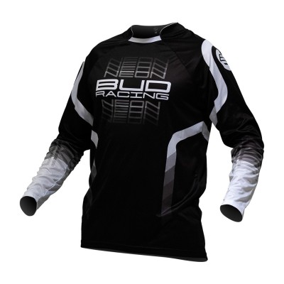 Maillot Bud Racing Neon Noir Blanc 