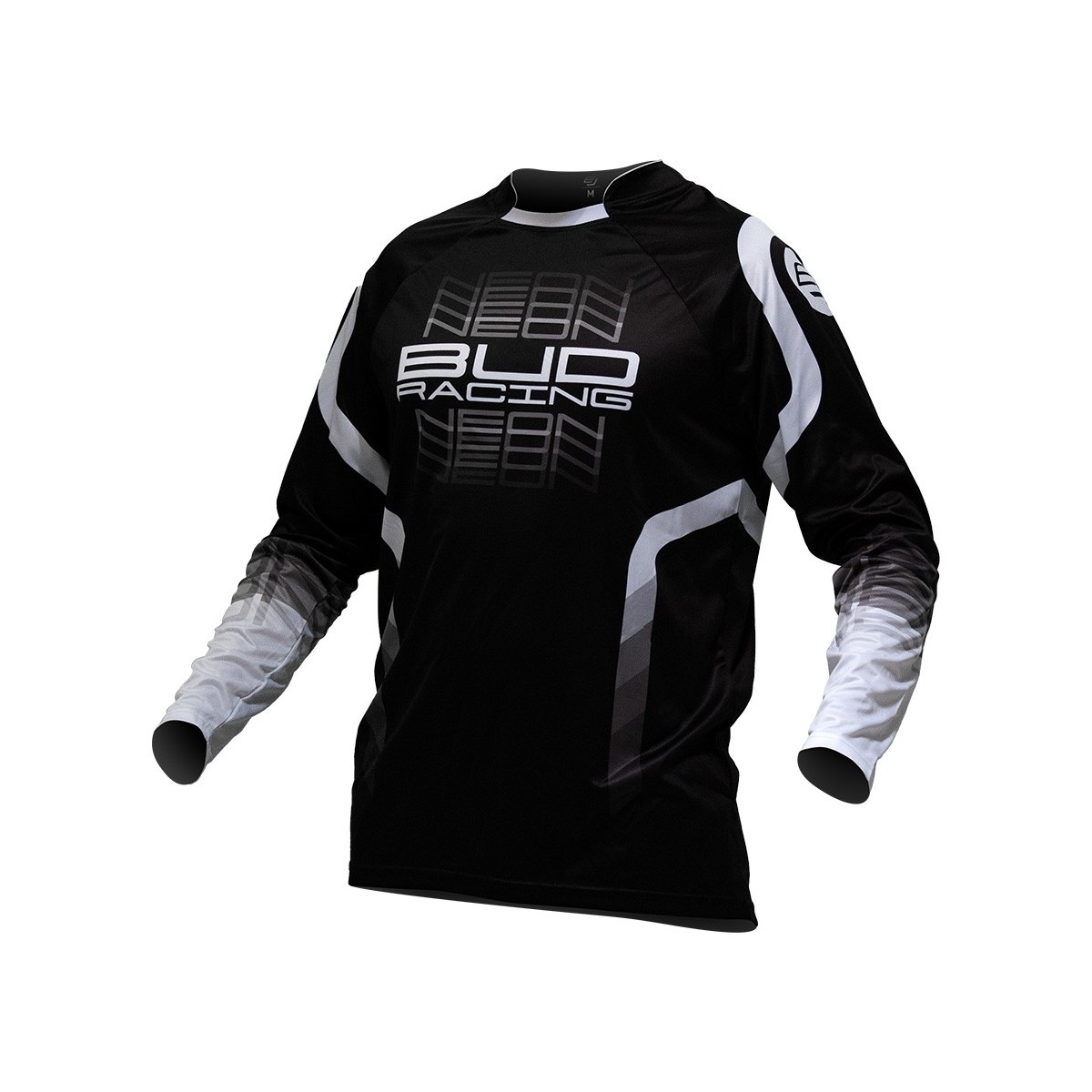 Maillot Bud Racing Neon Noir Blanc 