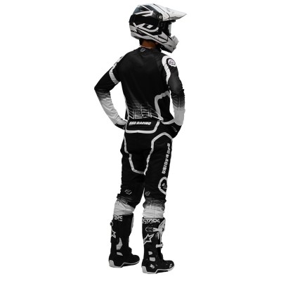Maillot Bud Racing Neon Noir Blanc 