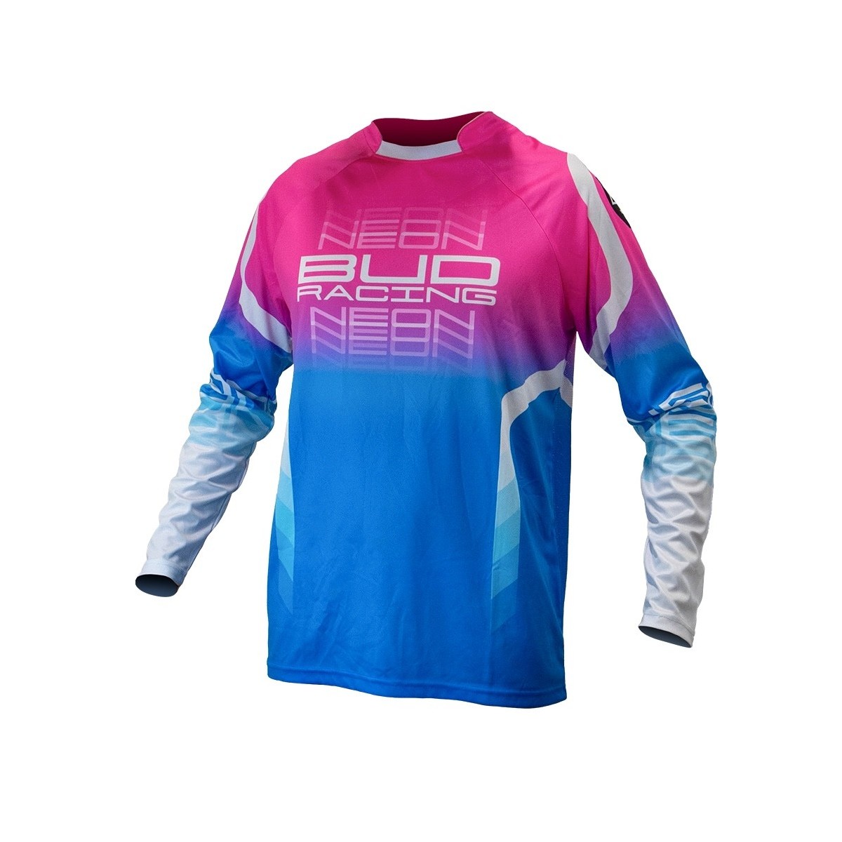 Maillot Bud Racing Neon Bleu Pastel Rose Fluo 