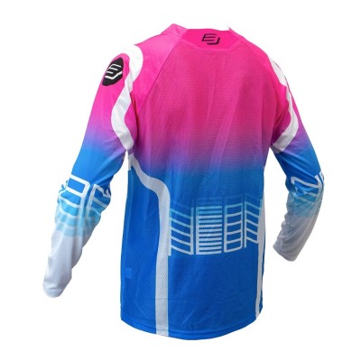Maillot Bud Racing Neon Bleu Pastel Rose Fluo 