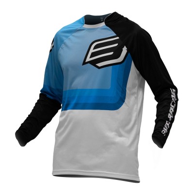 Maillot Enfant Bud Racing 95' Evo Bleu Ciel Noir Blanc 