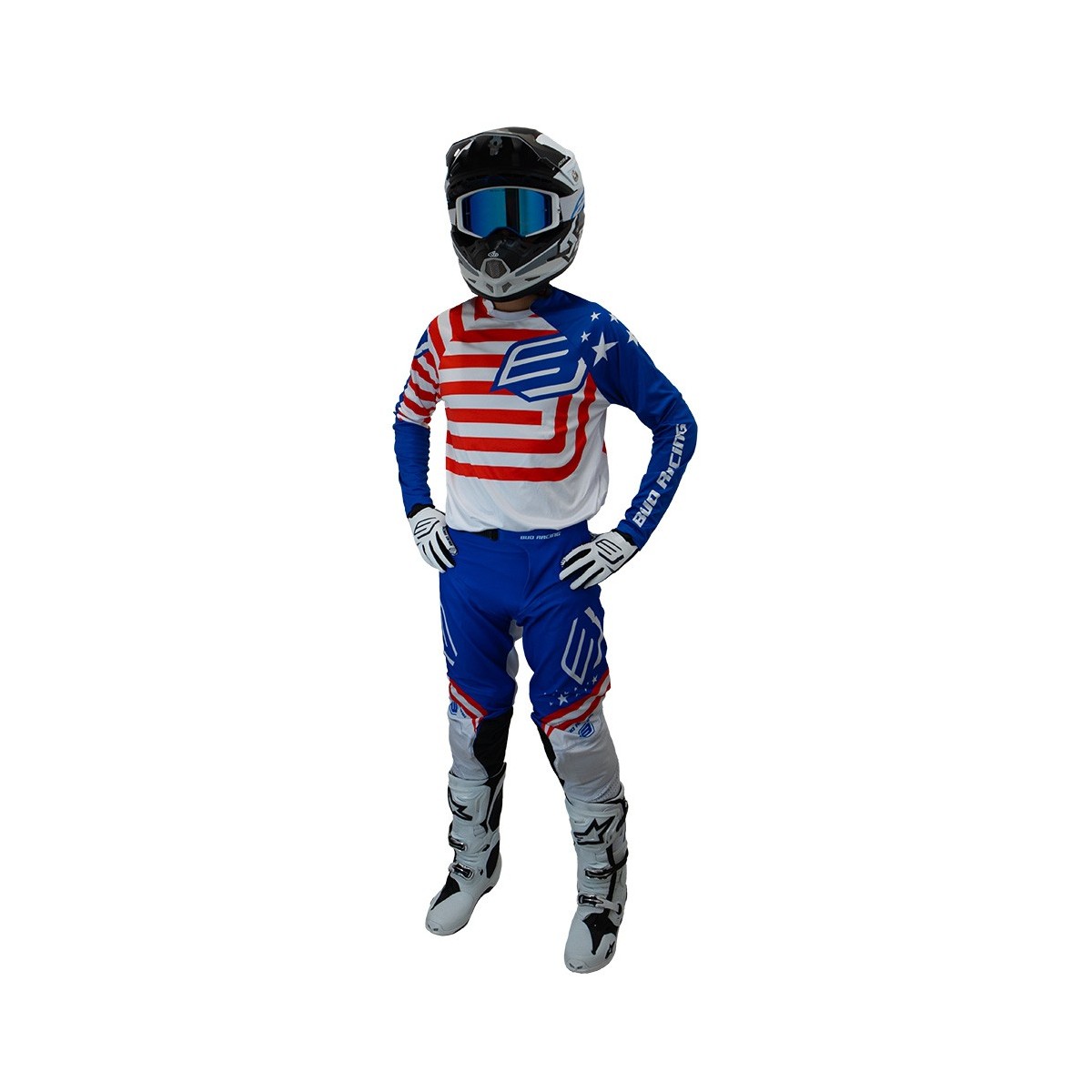 Maillot Enfant Bud Racing 95' Evo Patriotic' Blanc 