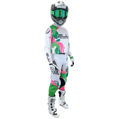 Maillot Bud Racing Edition limitée Krea Rose Vert Blanc 