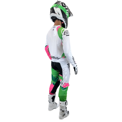 Maillot Bud Racing Edition limitée Krea Rose Vert Blanc 