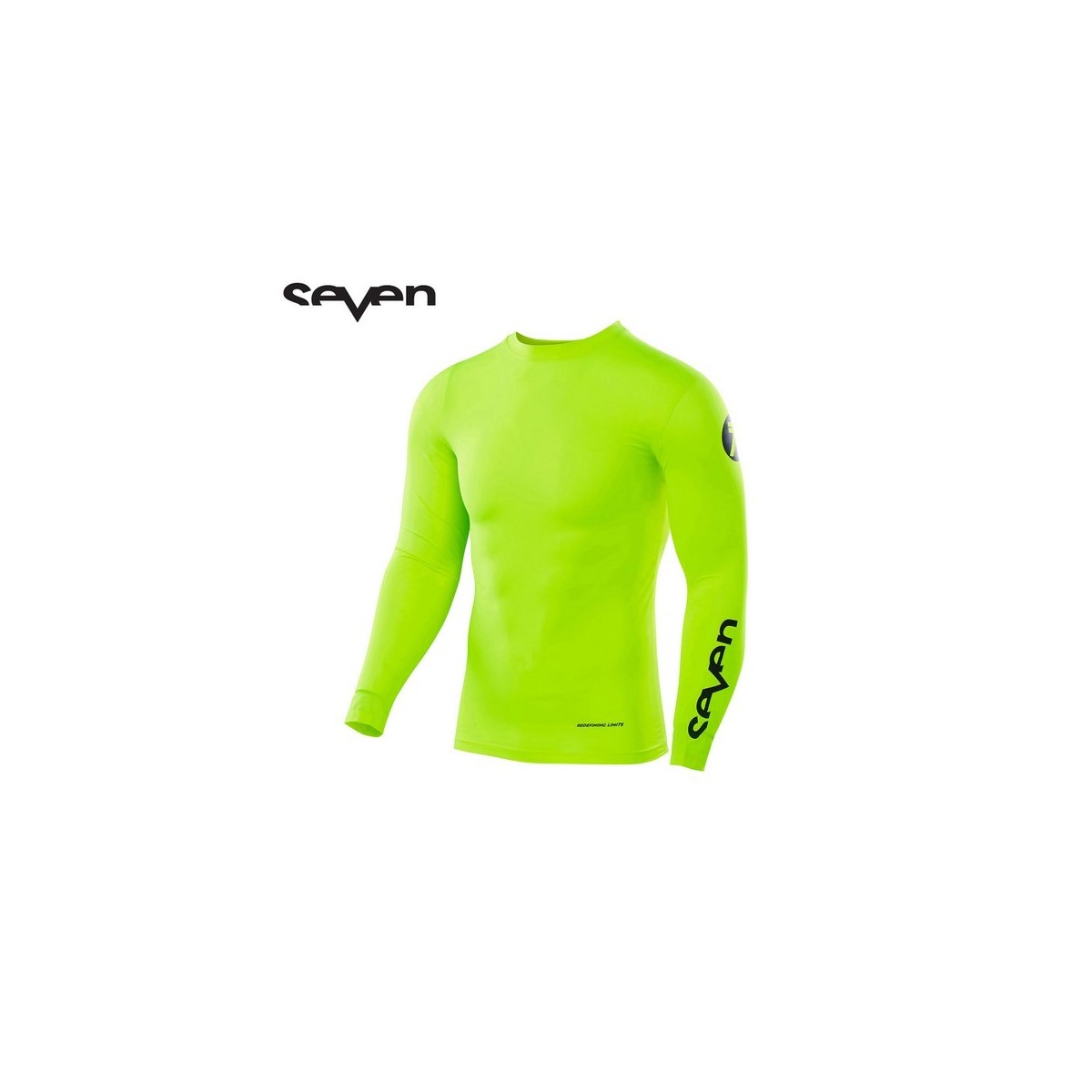 Maillot Seven Zero Blade Compression Jaune Fluo 