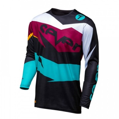 Maillot Enfant Seven Annex Ignite Jersey Noir/Bordeaux 