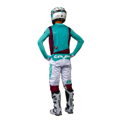 Pantalon Seven Zero Flite Bordeaux/Bleu turquoise 