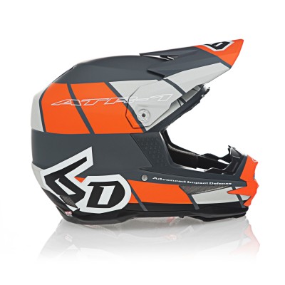 Casque 6D ATR-1 Shear Orange Gris Noir 