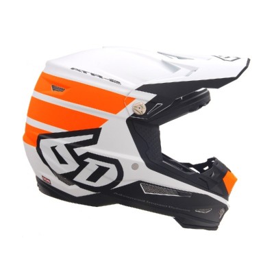 Casque 6D ATR-2 Stripe Orange Blanc 