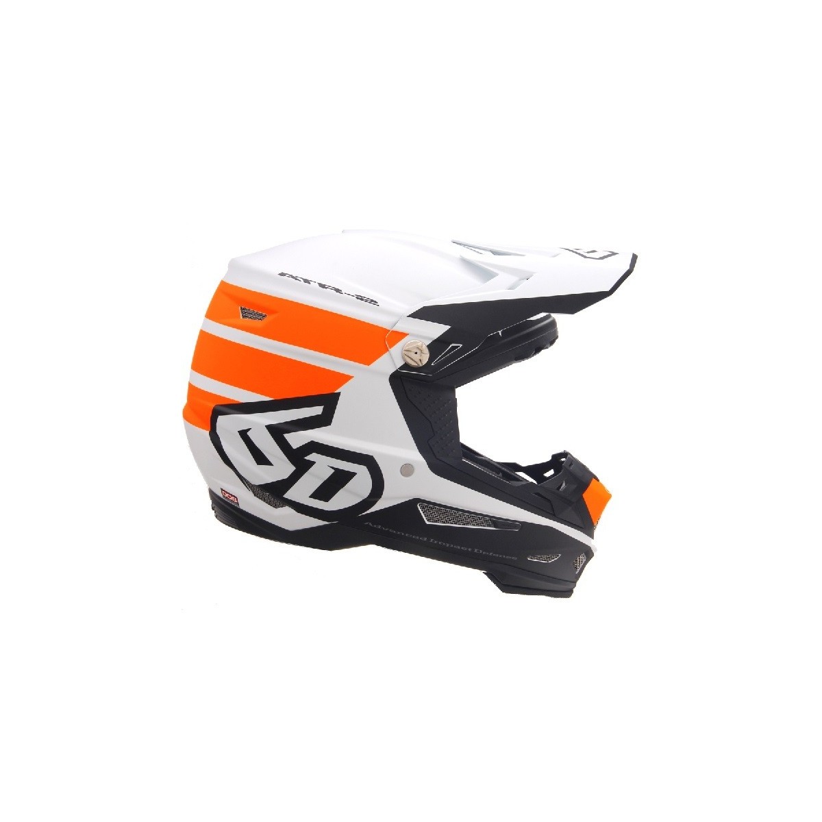 Casque 6D ATR-2 Stripe Orange Blanc 