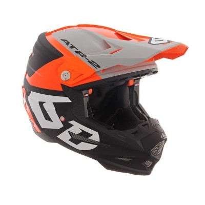 Casque 6D ATR-2 Helo Orange Gris 