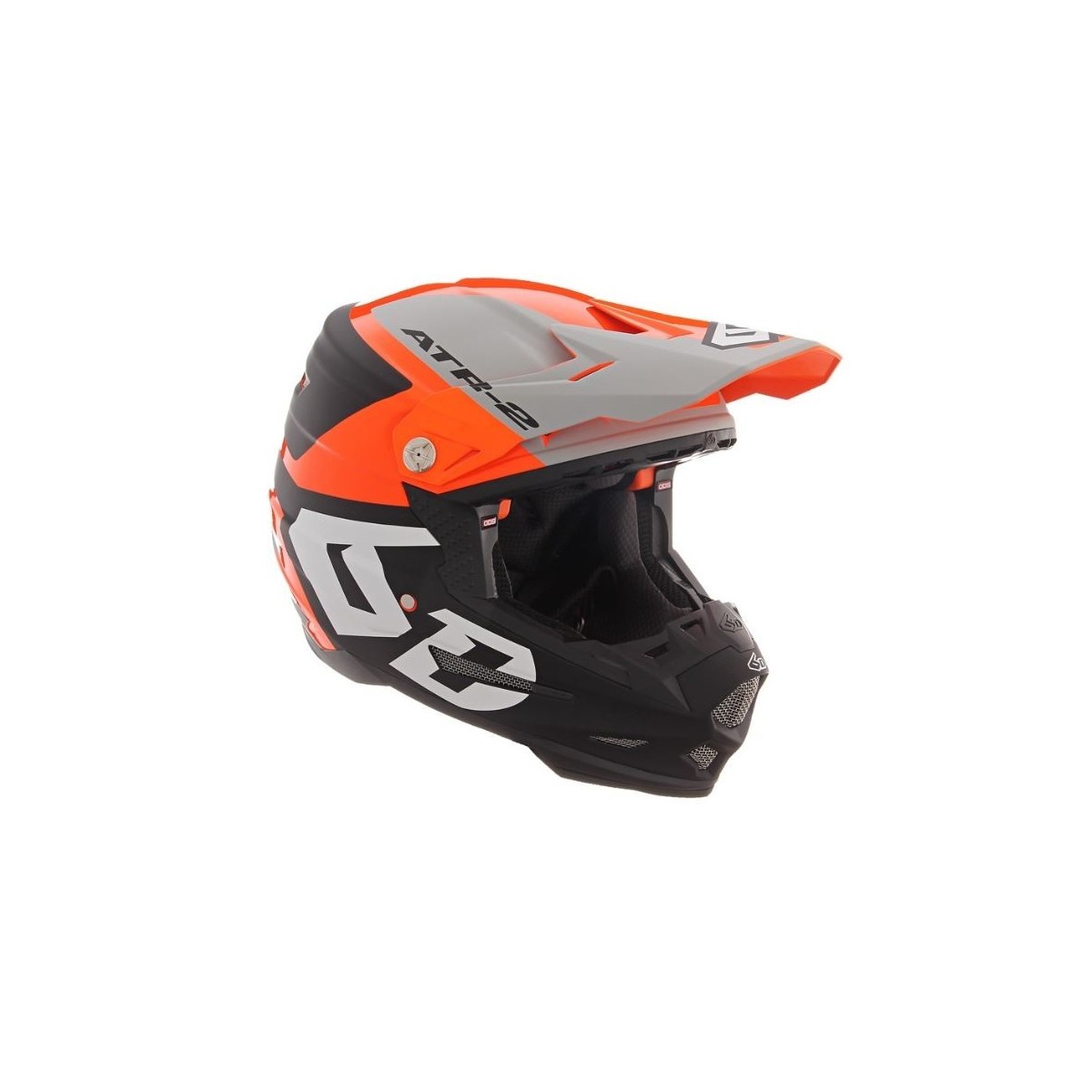 Casque 6D ATR-2 Helo Orange Gris 