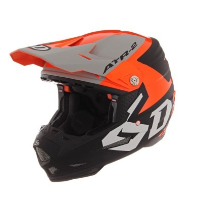 Casque 6D ATR-2 Helo Orange Gris 