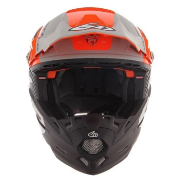 Casque 6D ATR-2 Helo Orange Gris 