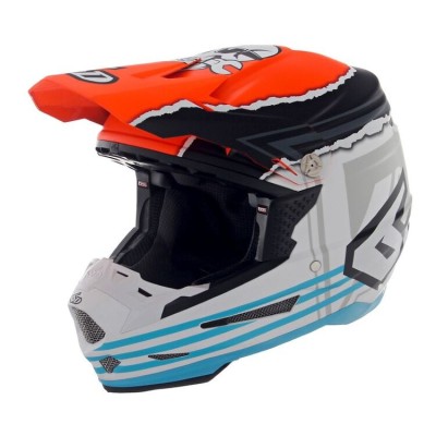 Casque 6D ATR-2 Danger Boy Orange Bleu 