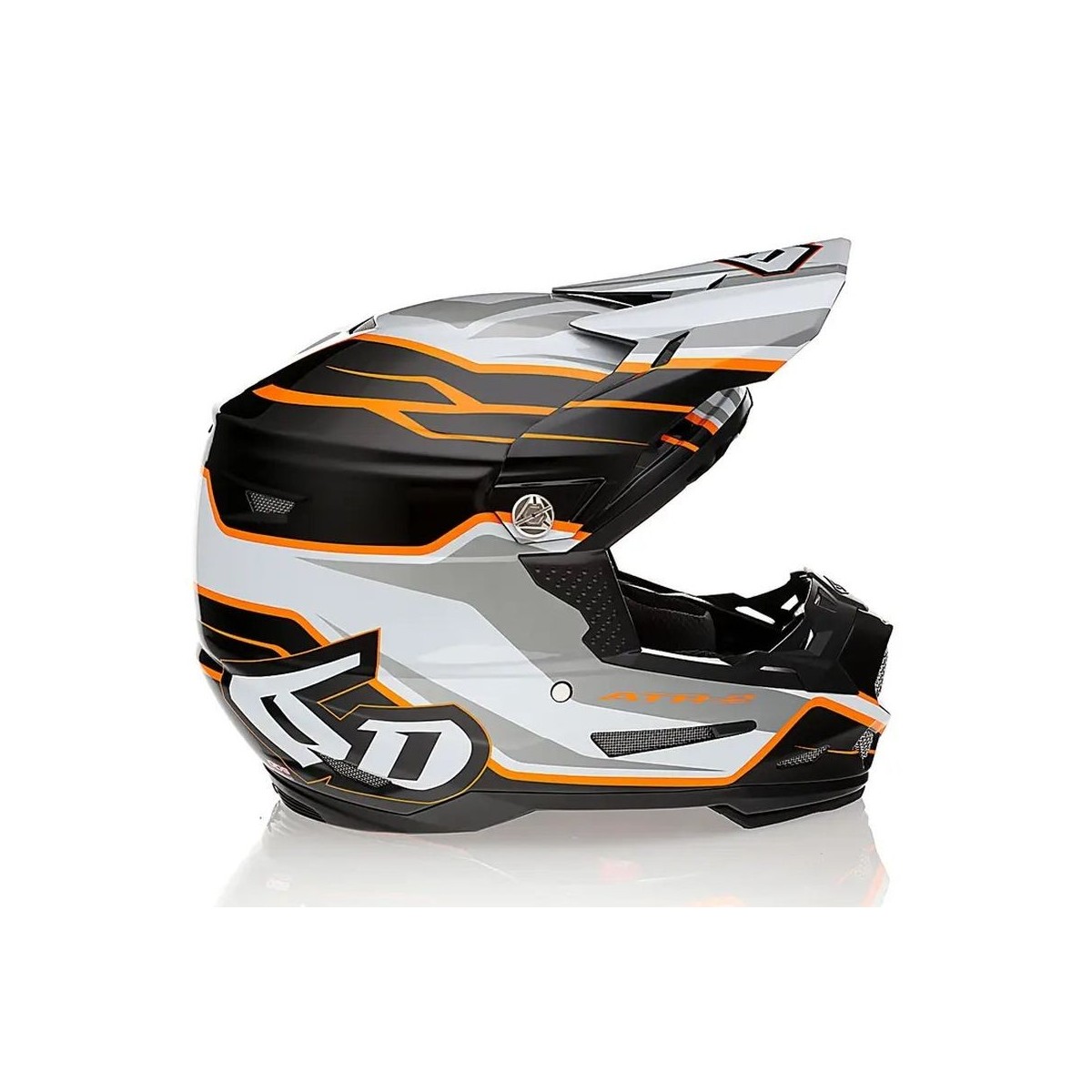 Casque 6D ATR-2 Phase Blanc Orange 
